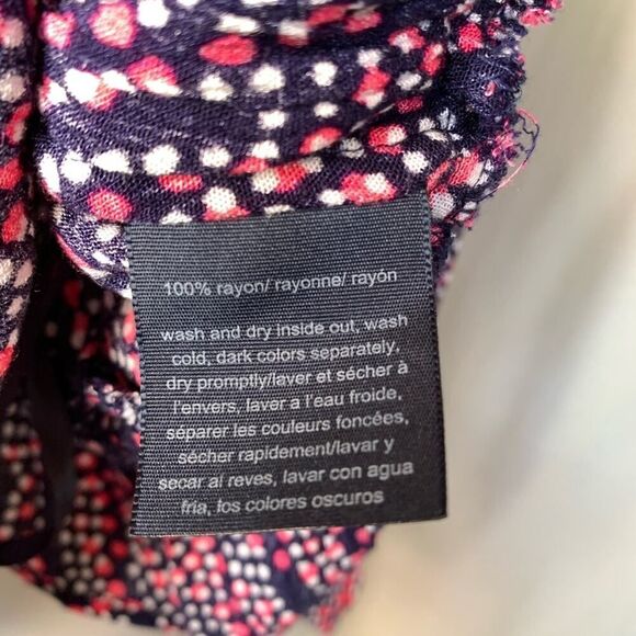 Tommy Hilfiger 3/4 sleeve V-Neck Polka Dot Blouse Sz Large - Picture 8 of 8